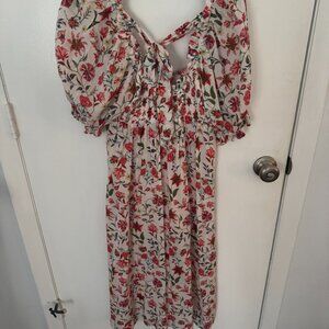 Mark and Sikes Anthropologie Summer Floral Midi Dress